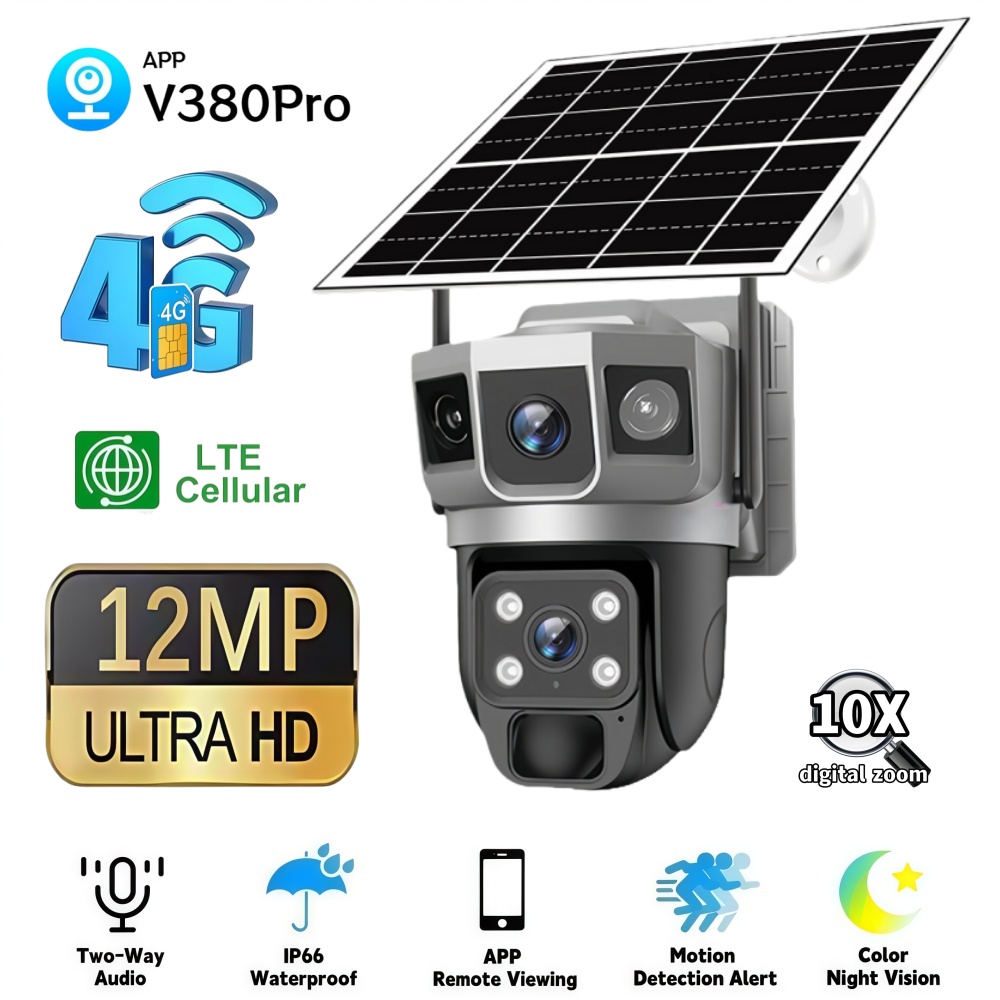 Home Security Network - 4G Camera Outdoor Solar Surveillance Camera