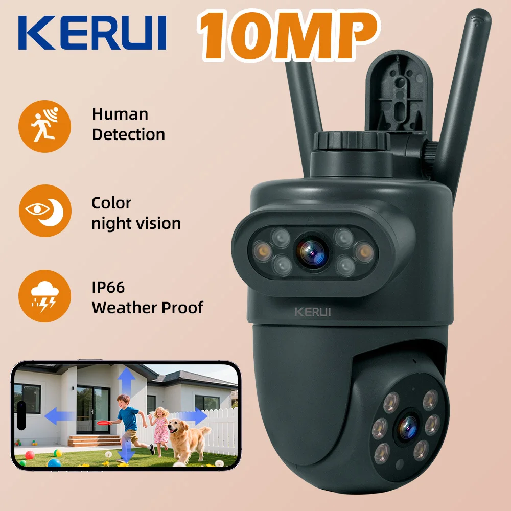 Home Security Premium - KERUI Outdoor 10MP 5K HD Dual