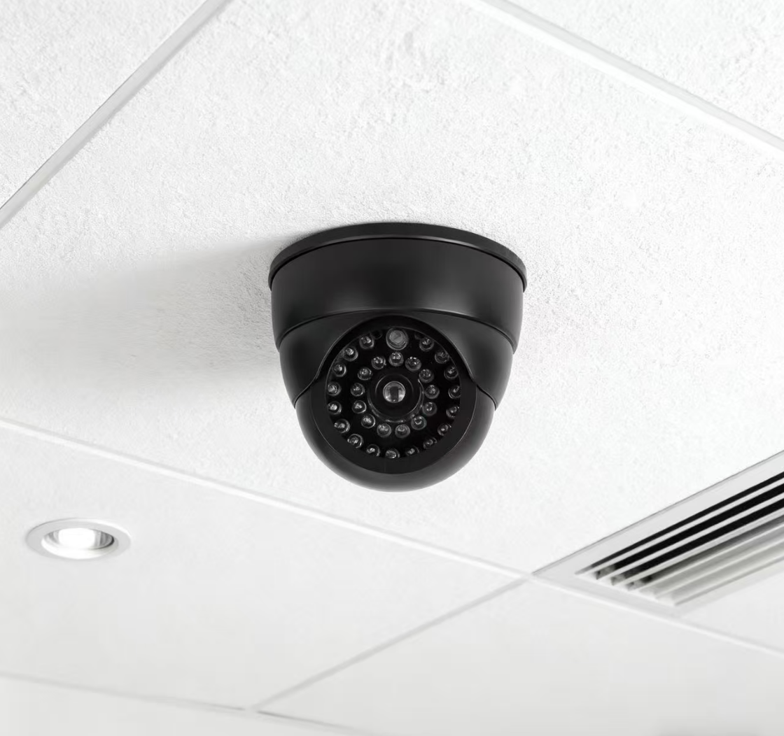 Home Security And Cctv - Fake Conch Dome Dummy Camera Flashing