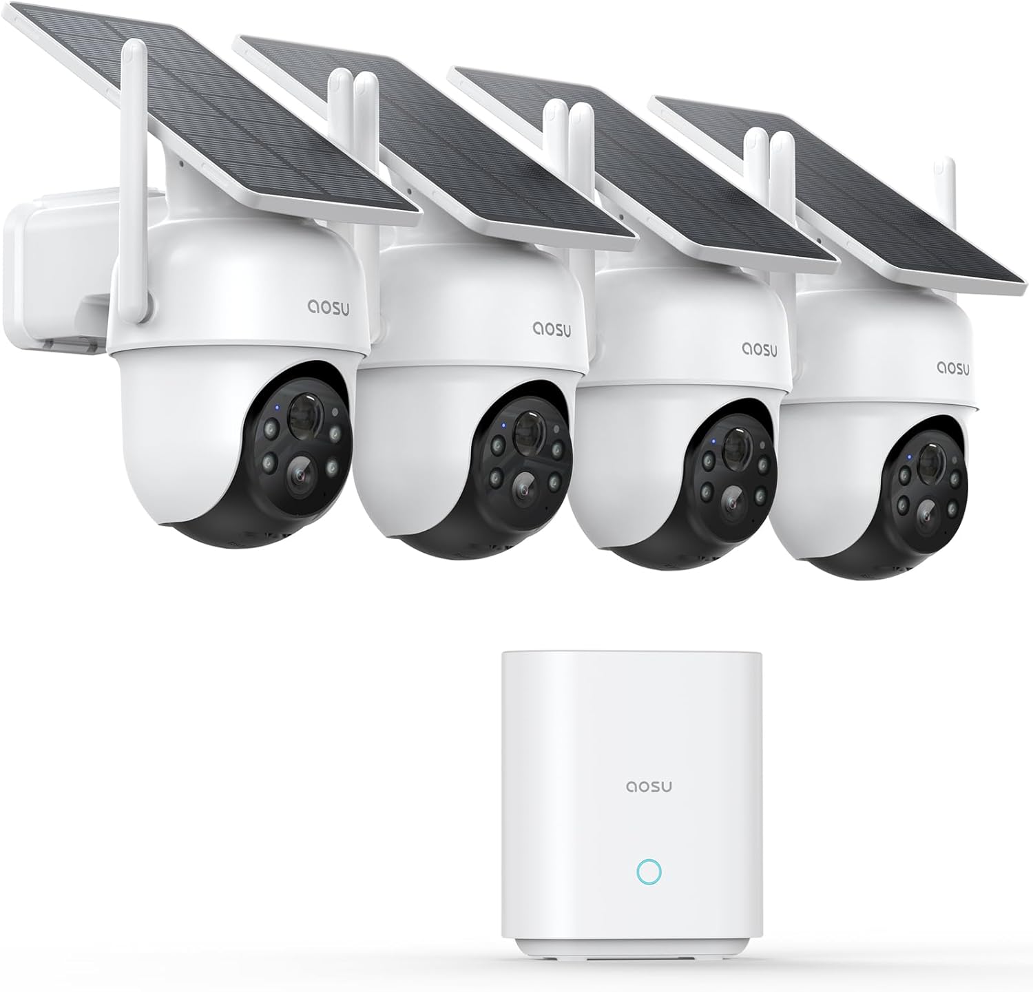 Home Security No Subscription - Security Cameras Outdoor Wireless, 4 Cam-Kit,