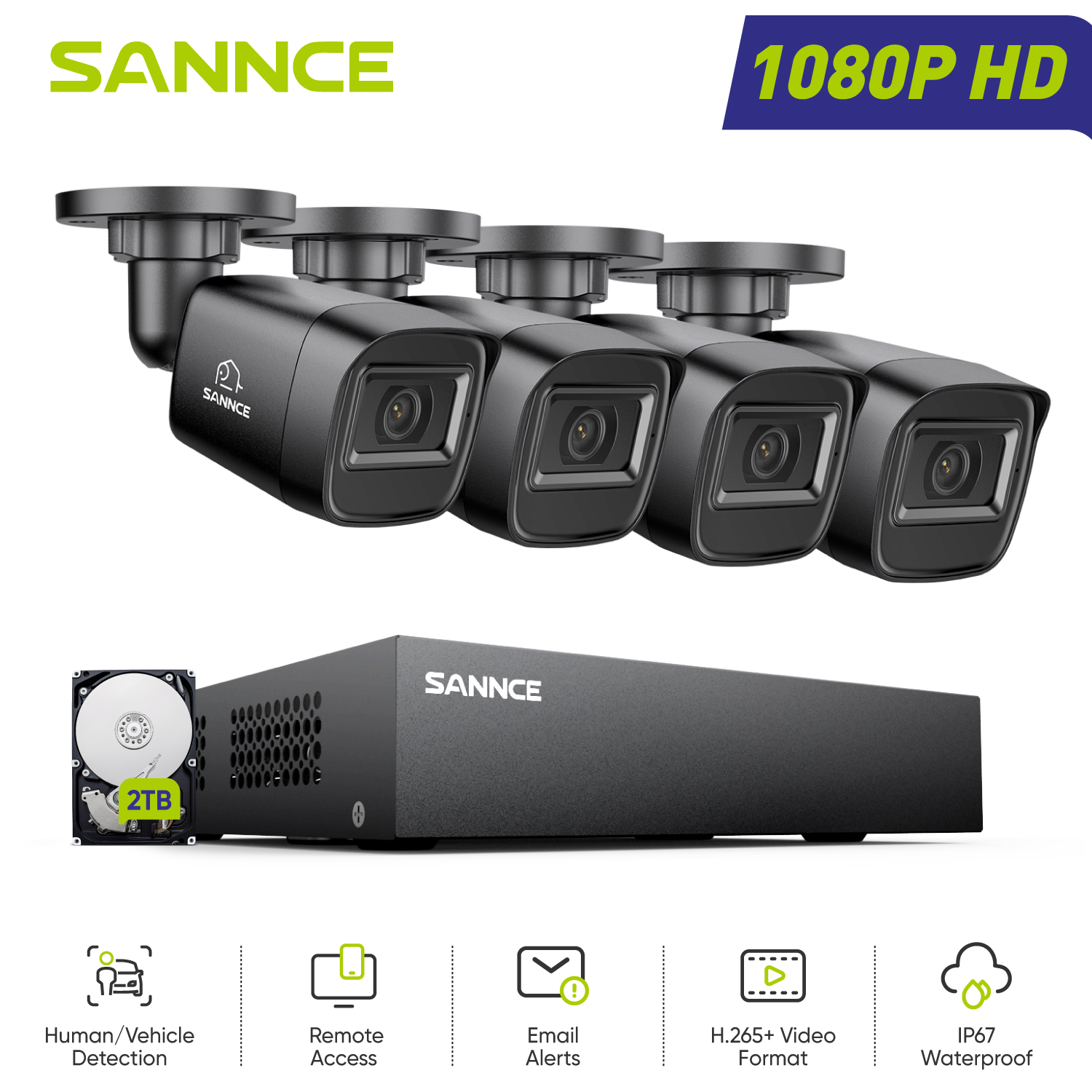 Home Security And Camera Systems - SANNCE 1080P Security Camera System 8CH