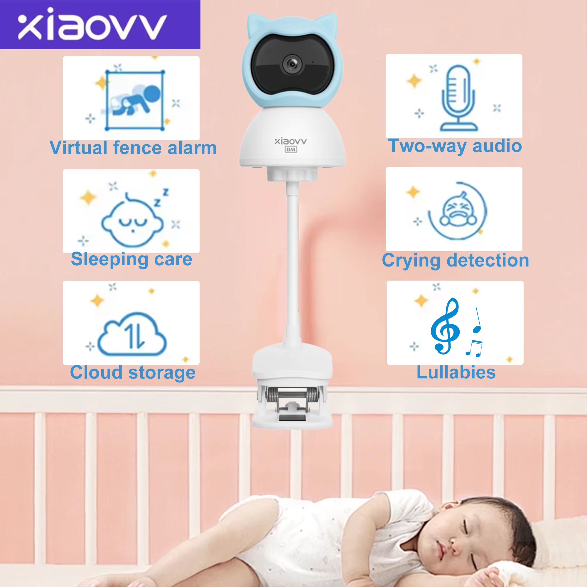 Home Security Premium - 4MP WiFi xiaovv indoor Baby Monitor