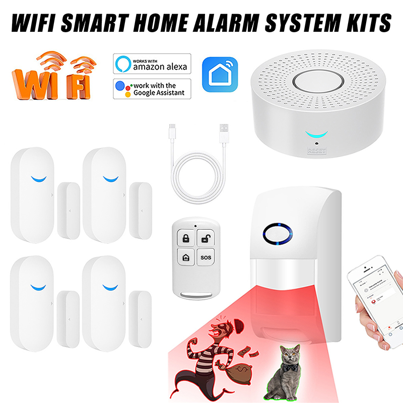 Home Security Systems Wireless - WIFI Smart Home Alarm System 433MHZ