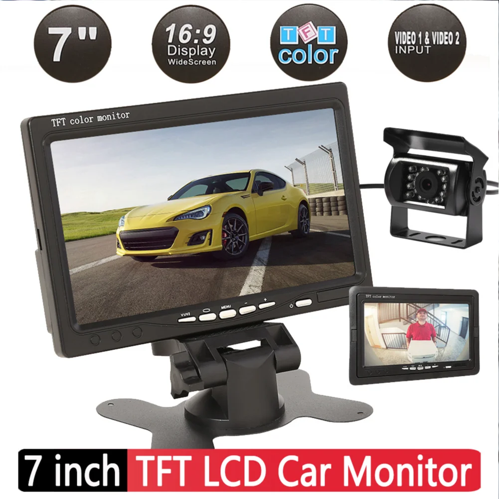 Home Security And Camera Systems - 7 Inch Car Monitor TFT LCD