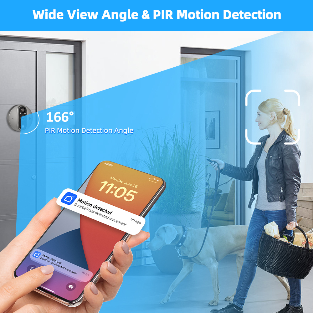 3MP WiFi Smart Tuya Peephole 5 - Home Security Premium review and price