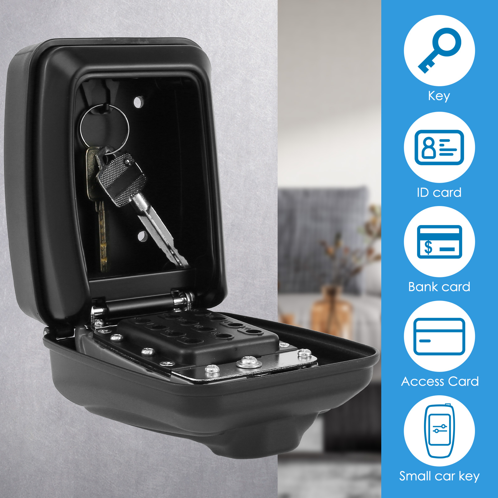 Key Lock Box Wall-Mount Secret - Home Security Group review and price