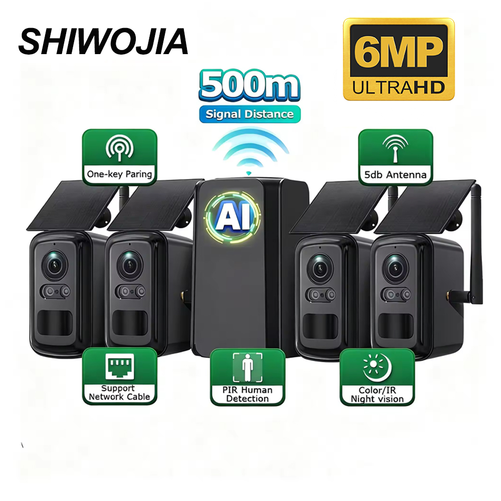 SHIWOJIA 6MP Solar Security Sy - Home Security No Subscription review and price