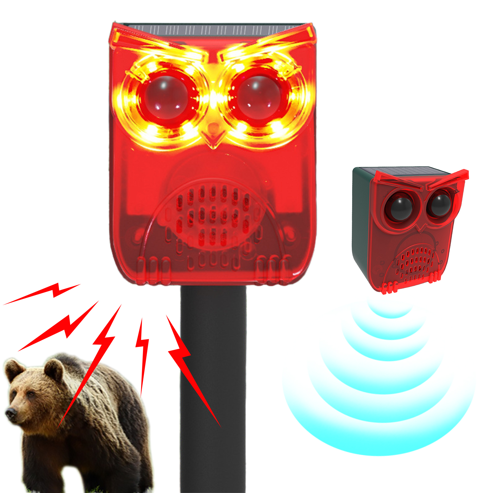 Solar Outdoor Motion Sensor Al - Barking Dog Alarm review and price