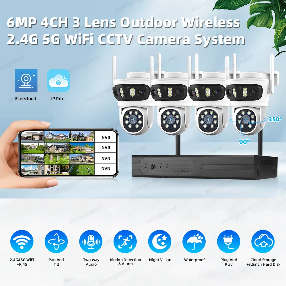 2026 Hongnaer 6MP 4CH 3 Lens 2 - Home Security And Cctv review and price