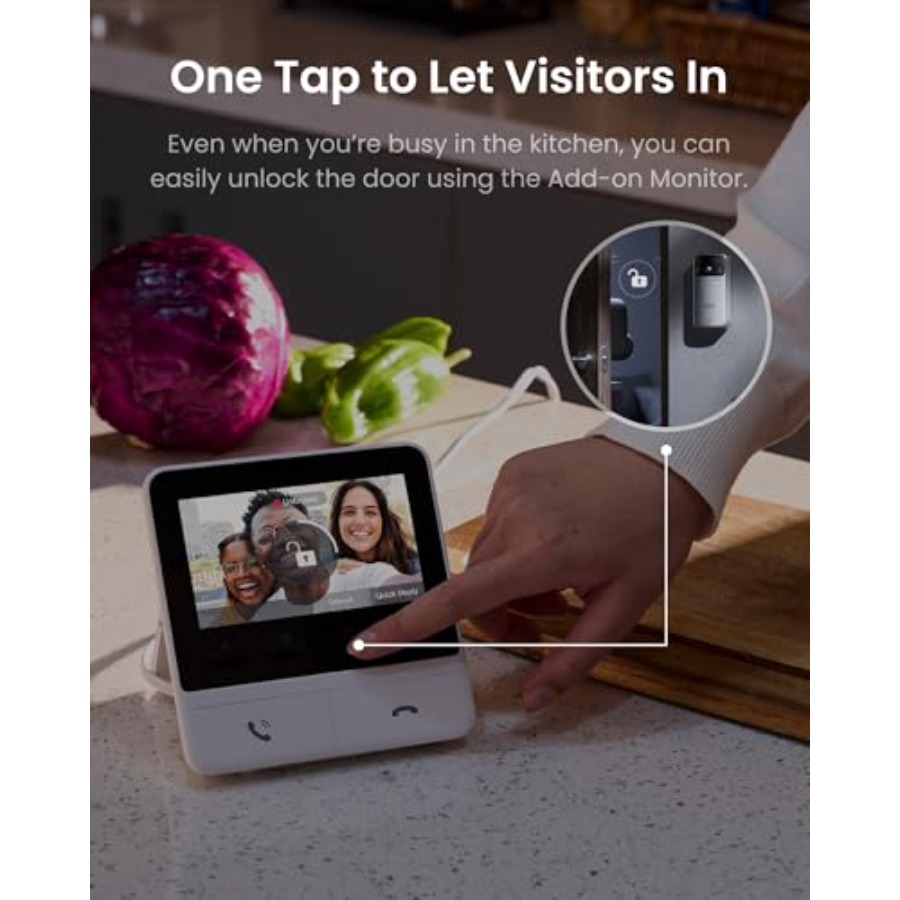 Video Doorbell Extra Monitor a - Home Security No Subscription review and price
