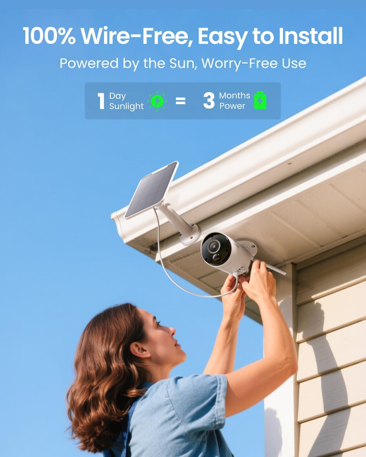 2K Solar Security Camera with  - Home Security No Subscription review and price