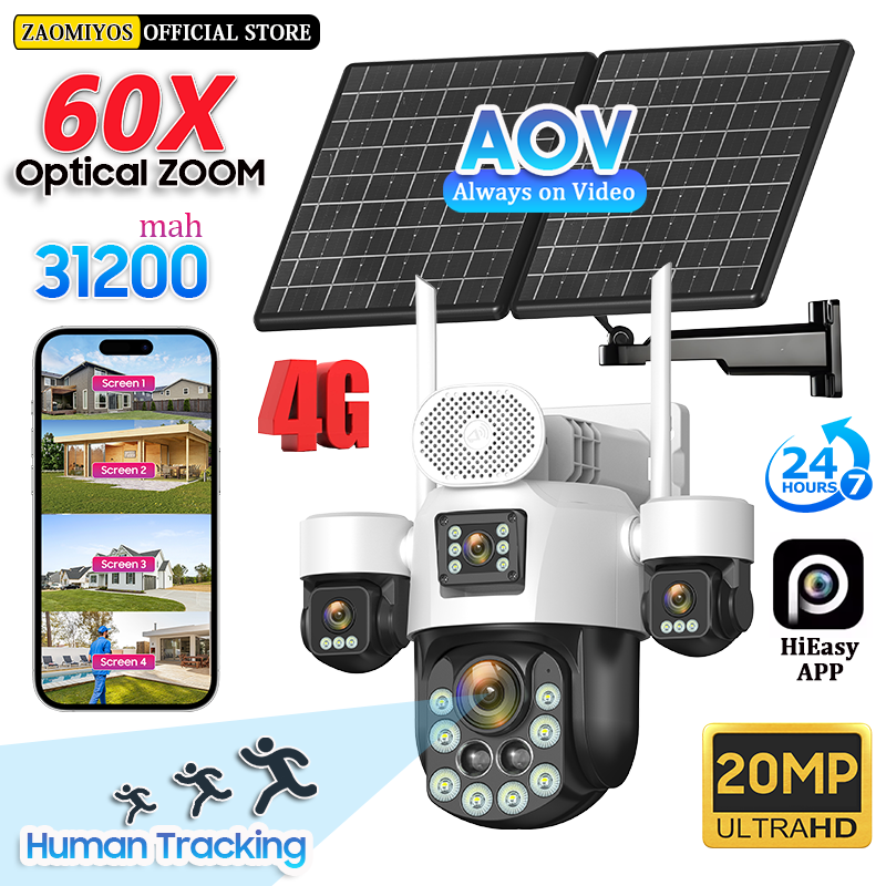 4 Lens Outdoor 360° Surveillan - Home Security And Cctv review and price