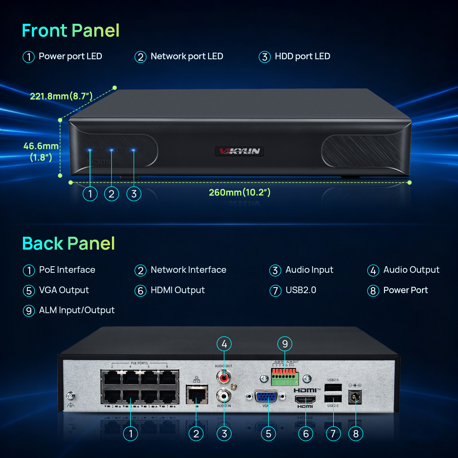Vikylin 4K NVR UP to 12MP 8CH  - Home Security And Cctv review and price