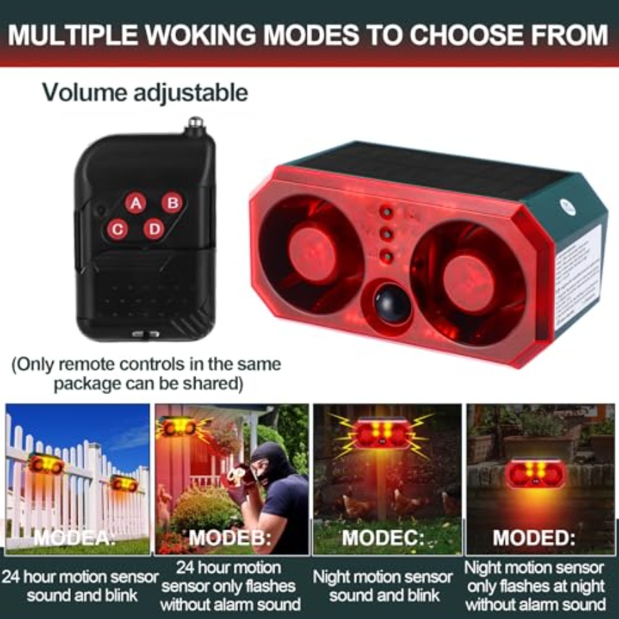 Pcs Solar Outdoor Motion Senso - Barking Dog Alarm review and price