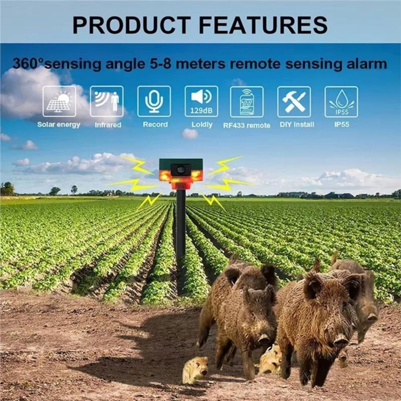 ABUO-Solar Infrared Motion Sen - Barking Dog Alarm review and price