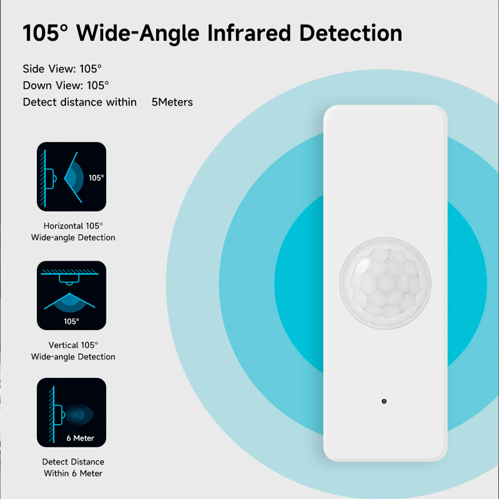 WiFi Smart PIR Motion Sensor T - Home Security Alexa review and price