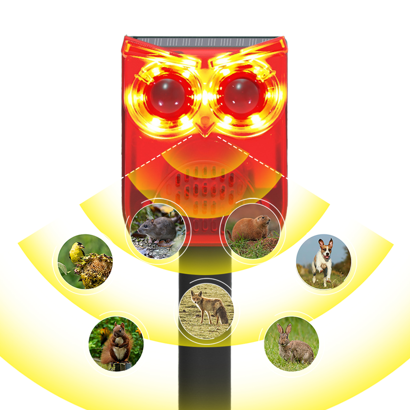 Solar Outdoor Motion Sensor Al - Barking Dog Alarm review and price