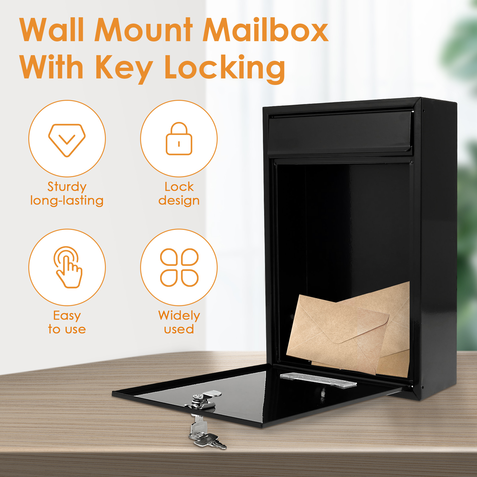 Metal Wall Mount Mailbox Outdo - Home Security Key Box review and price