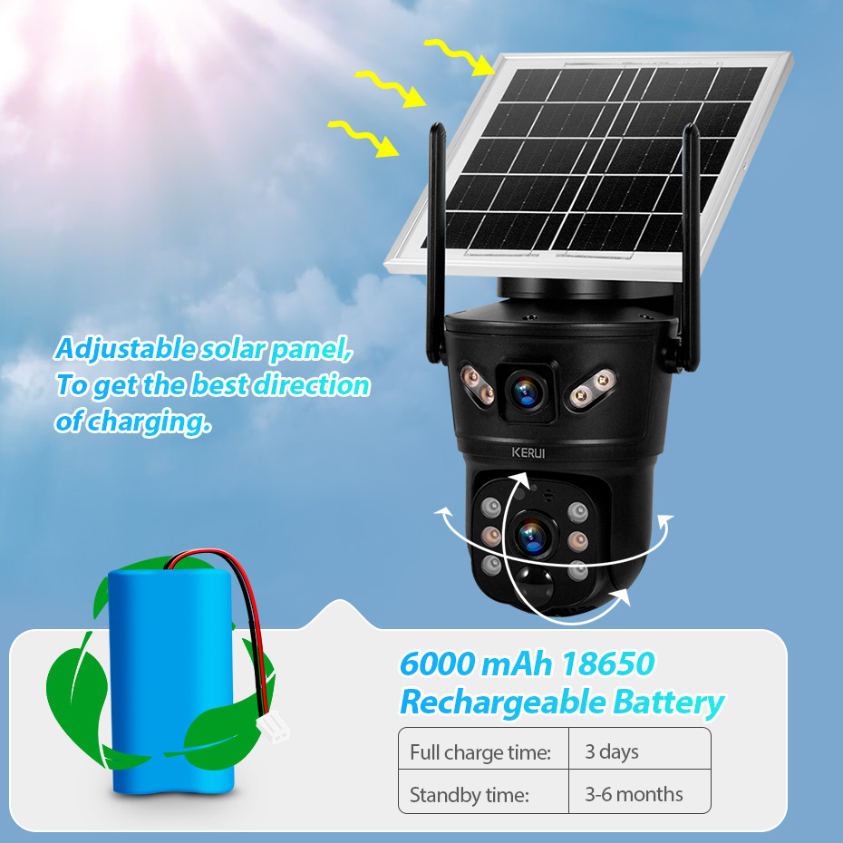 KERUI Outdoor 6MP Solar Camera - Home Security And Cctv review and price