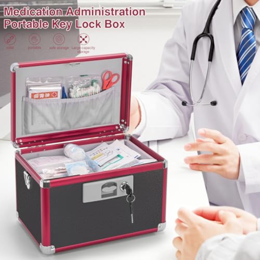 Secure Medicine Lock Box with  - Home Security Key Box review and price