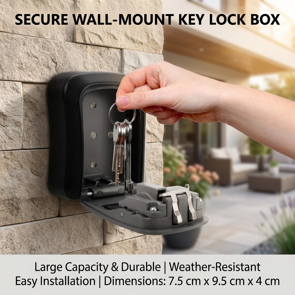 Wall Mount Key Lock Box with 4 - Home Security Key Box review and price