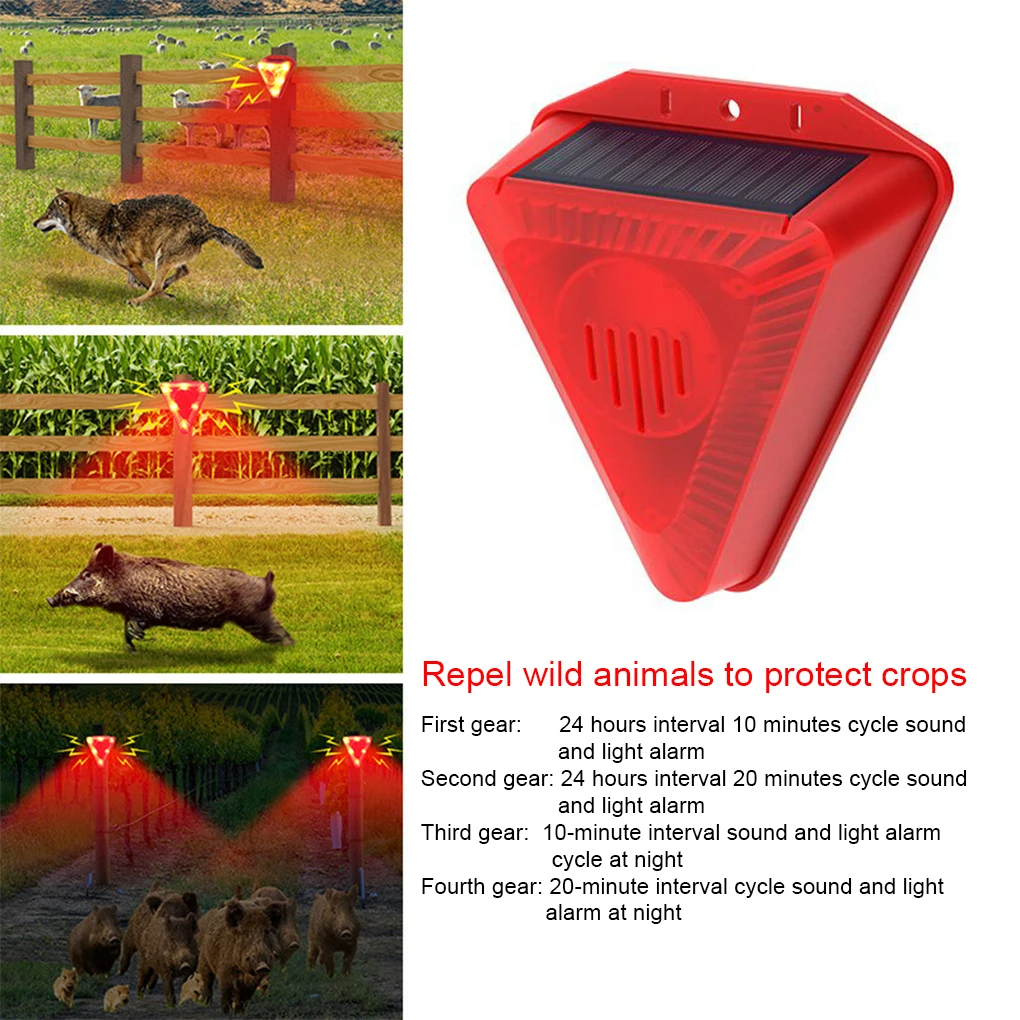 Solar Outdoor LED Flashing War - Barking Dog Alarm review and price