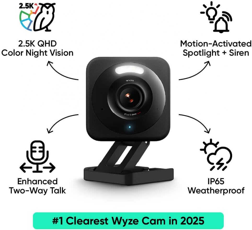 2.5K AI Security Camera, Indoo - Home Security No Subscription review and price