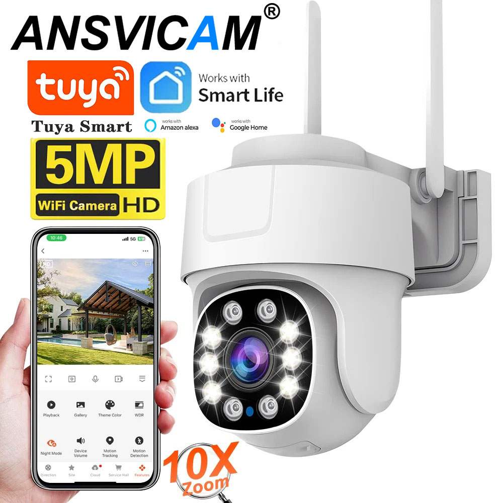 Tuya Wifi IP Camera Outdoor 5M - Home Security Google Camera review and price