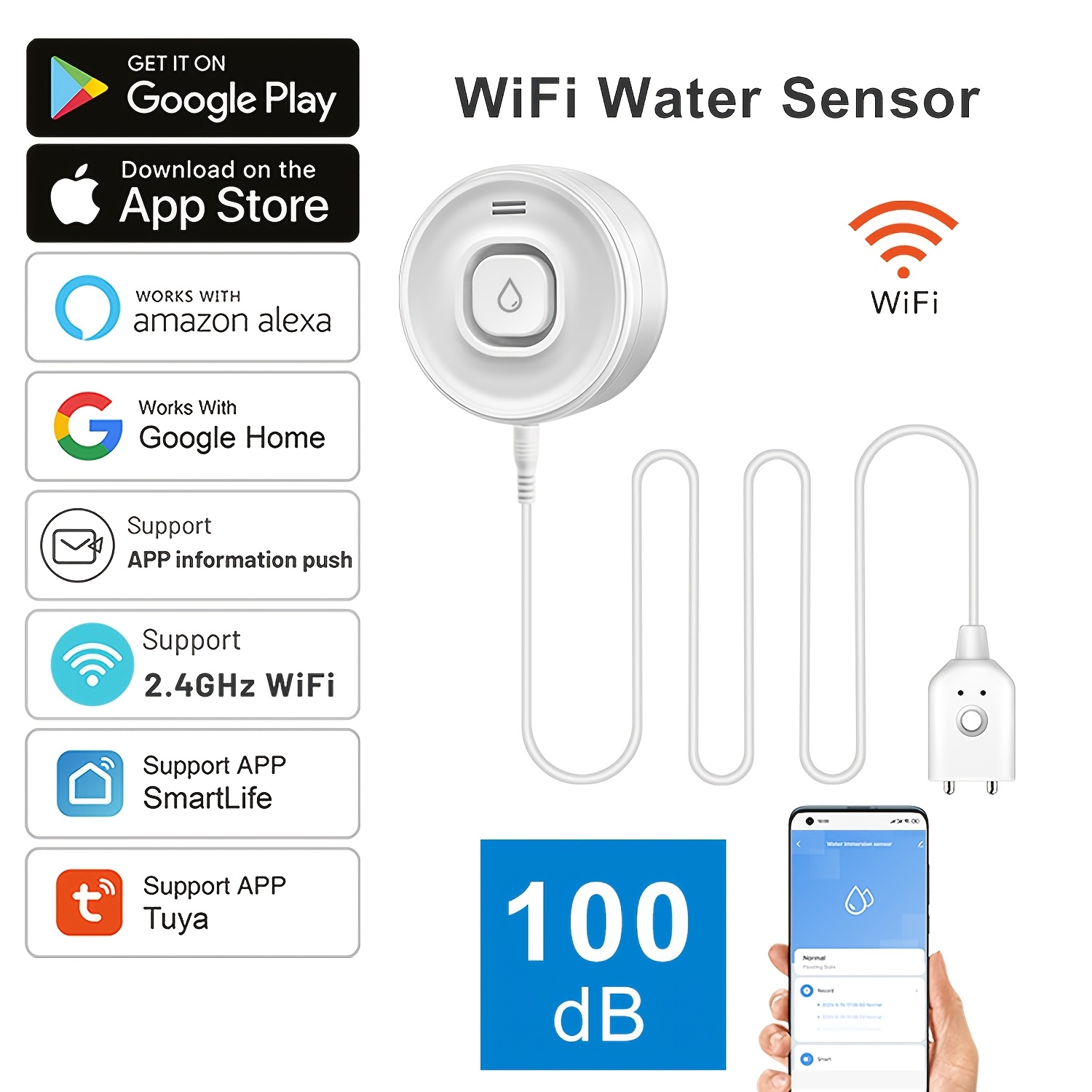 YNF Smart WiFi Water Leak Dete - Home Security Alexa review and price