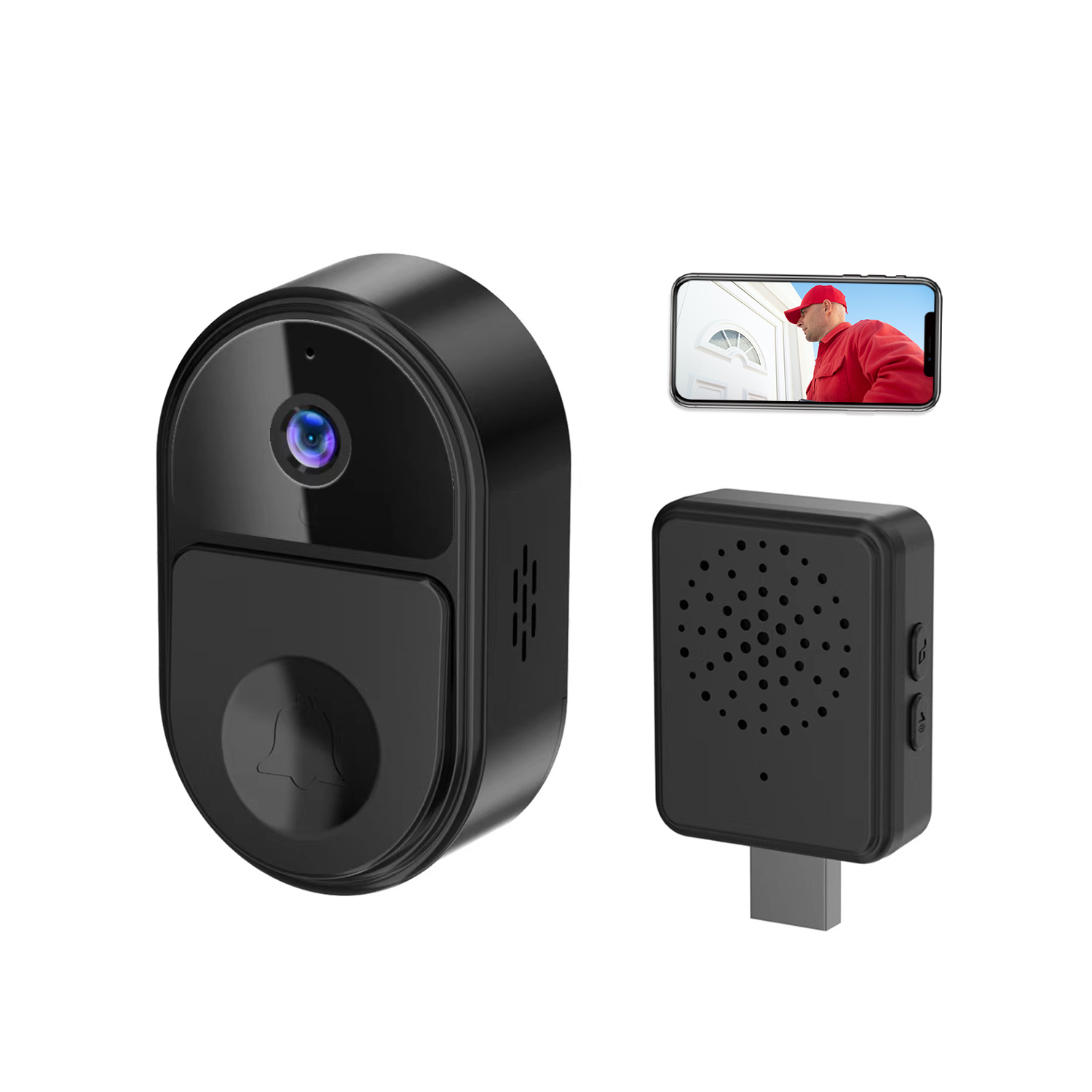 720P Tuya APP WiFi Doorbell Lo - Home Security Video review and price