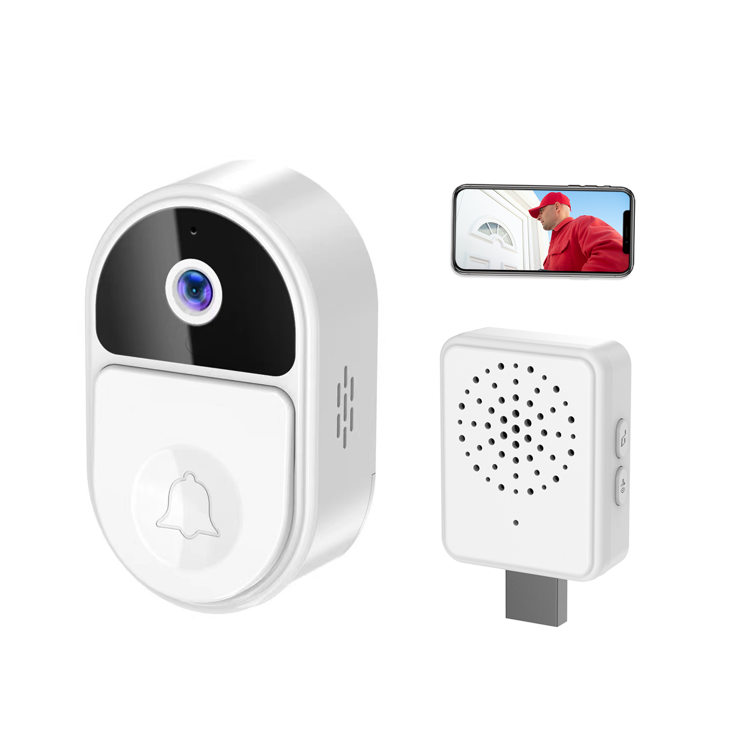 720P Tuya APP WiFi Doorbell Lo - Home Security Video review and price